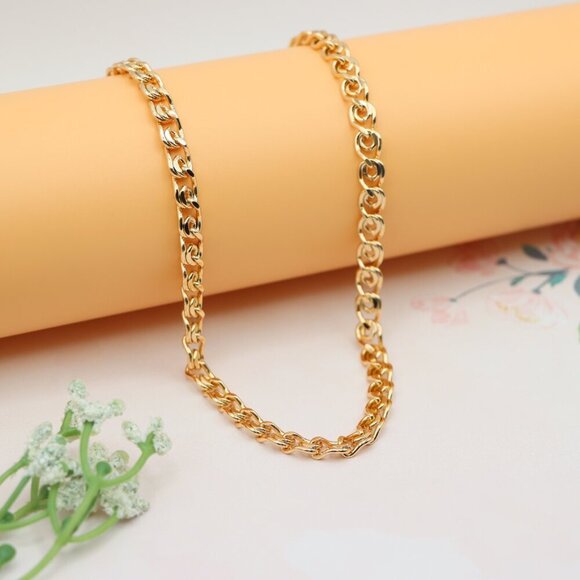 "Bold Rose Gold Chunky Chain Necklace for Statement Styling , XPNL0164 - Picture 7 of 12